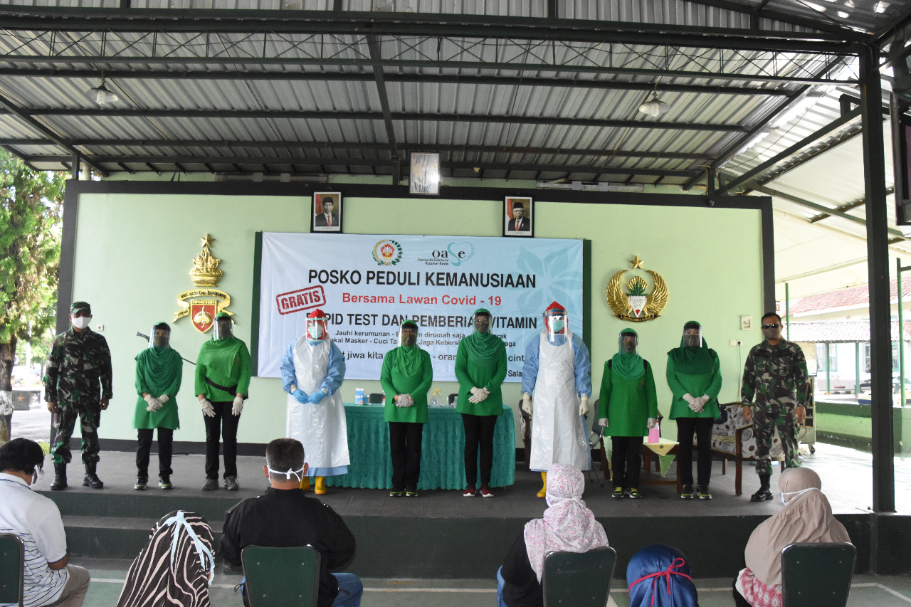 Denkesyah 04.04.03/Salatiga Gelar rapid test warga secara gratis